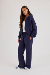 Jogginghose mit weitem Bein – Marineblau