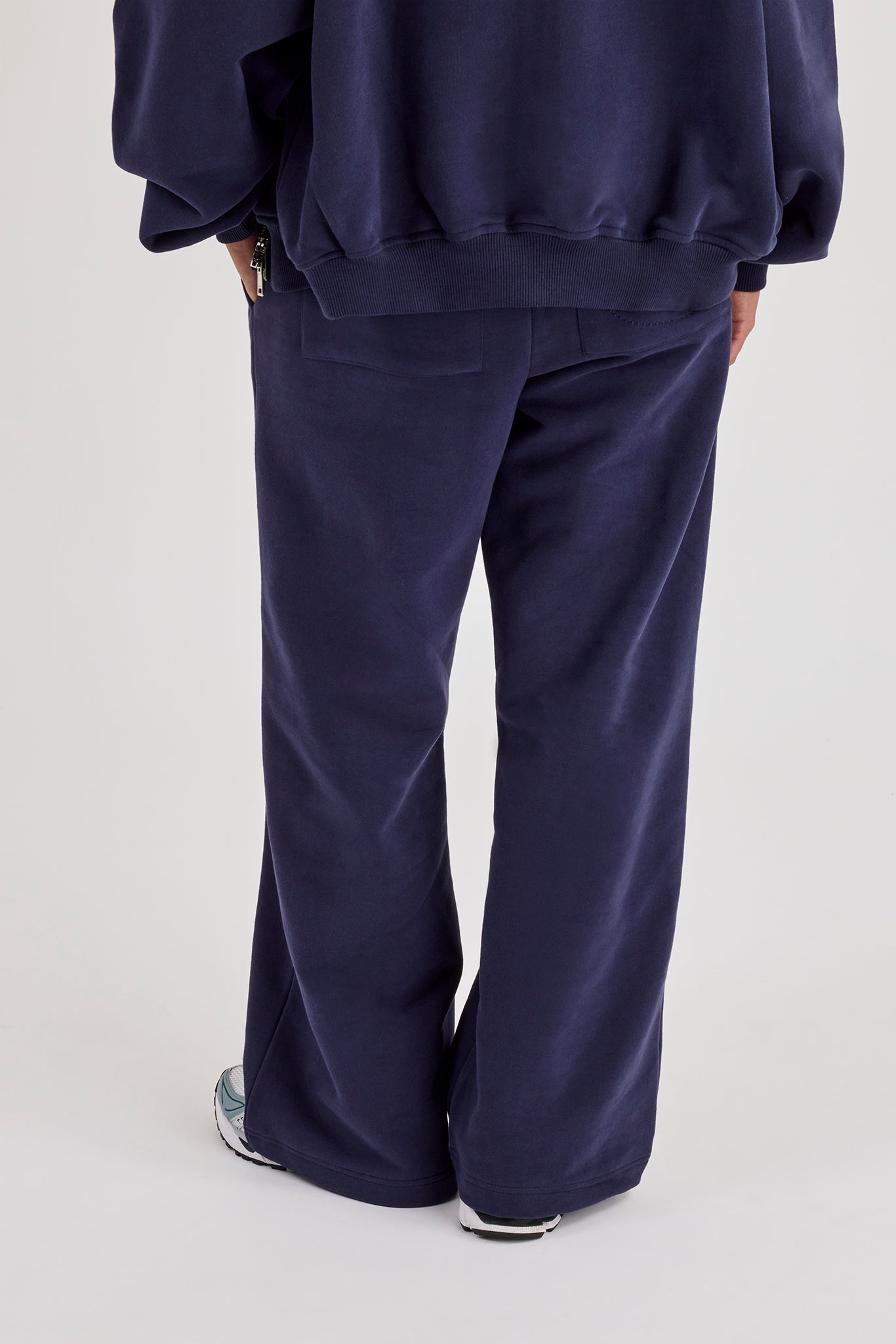 Jogginghose mit weitem Bein – Marineblau