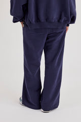 Jogginghose mit weitem Bein – Marineblau