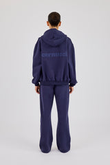 Oversized Zip Through Hoodie & Jogger - Navy