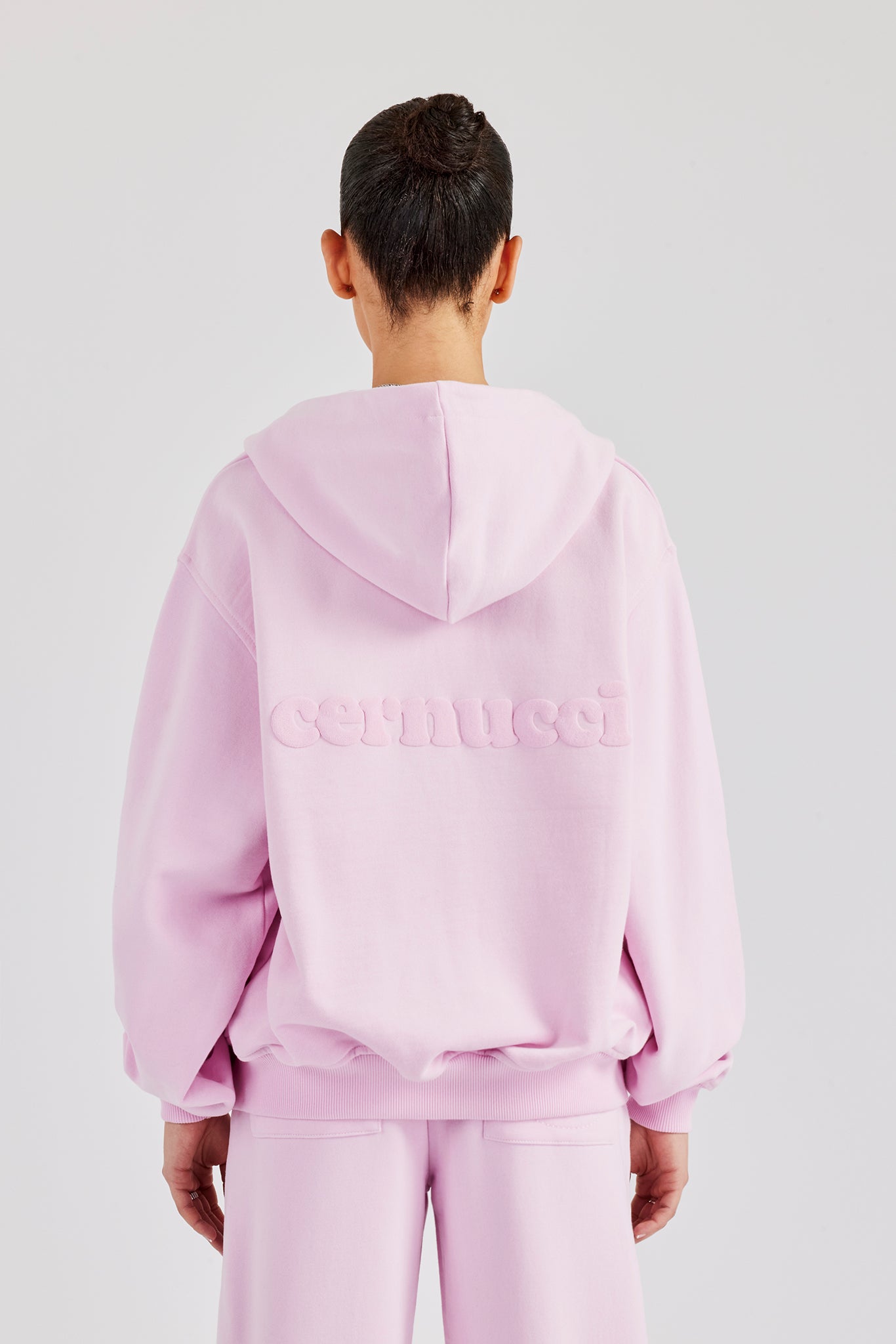 Oversized Zip Through Hoodie - Pink | Womens Hoodies & Sweats