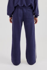 Studios Taping Wide Leg Jogger - Navy Blue