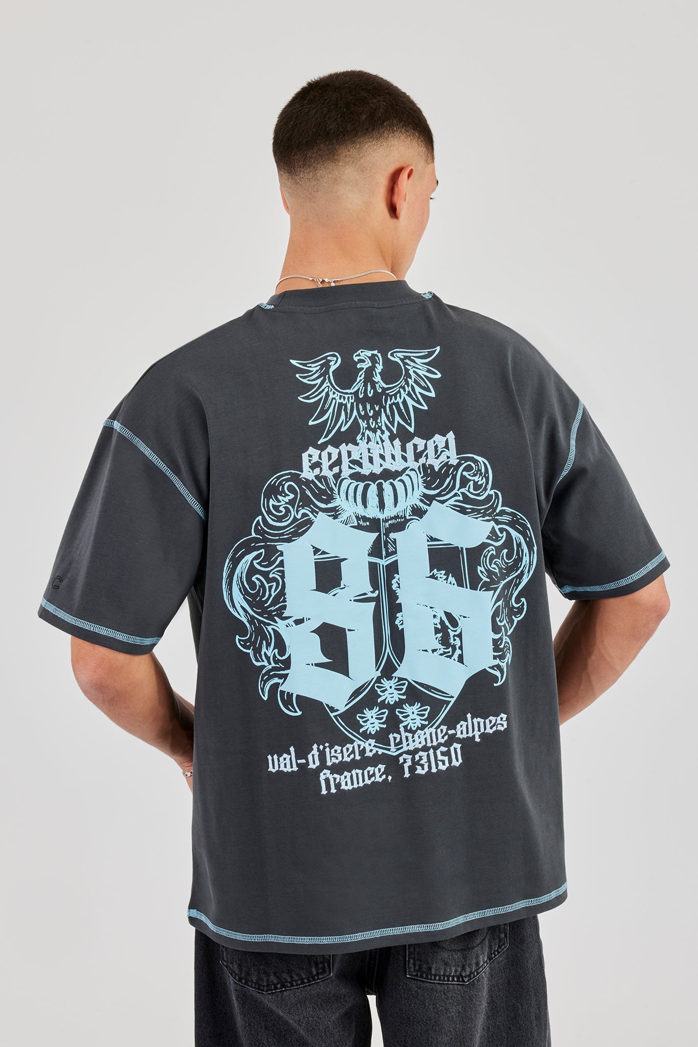 Eagle 86 Oversized T-Shirt - Charcoal