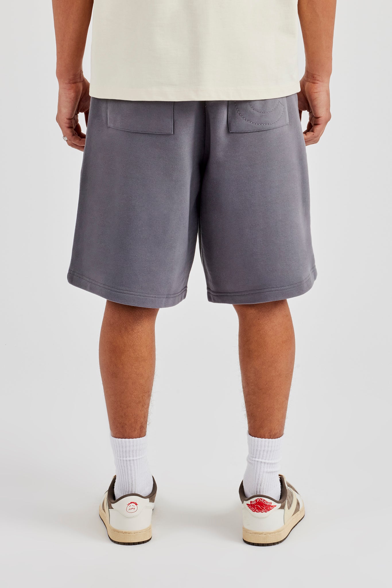 Washed Jersey Jort - Grey