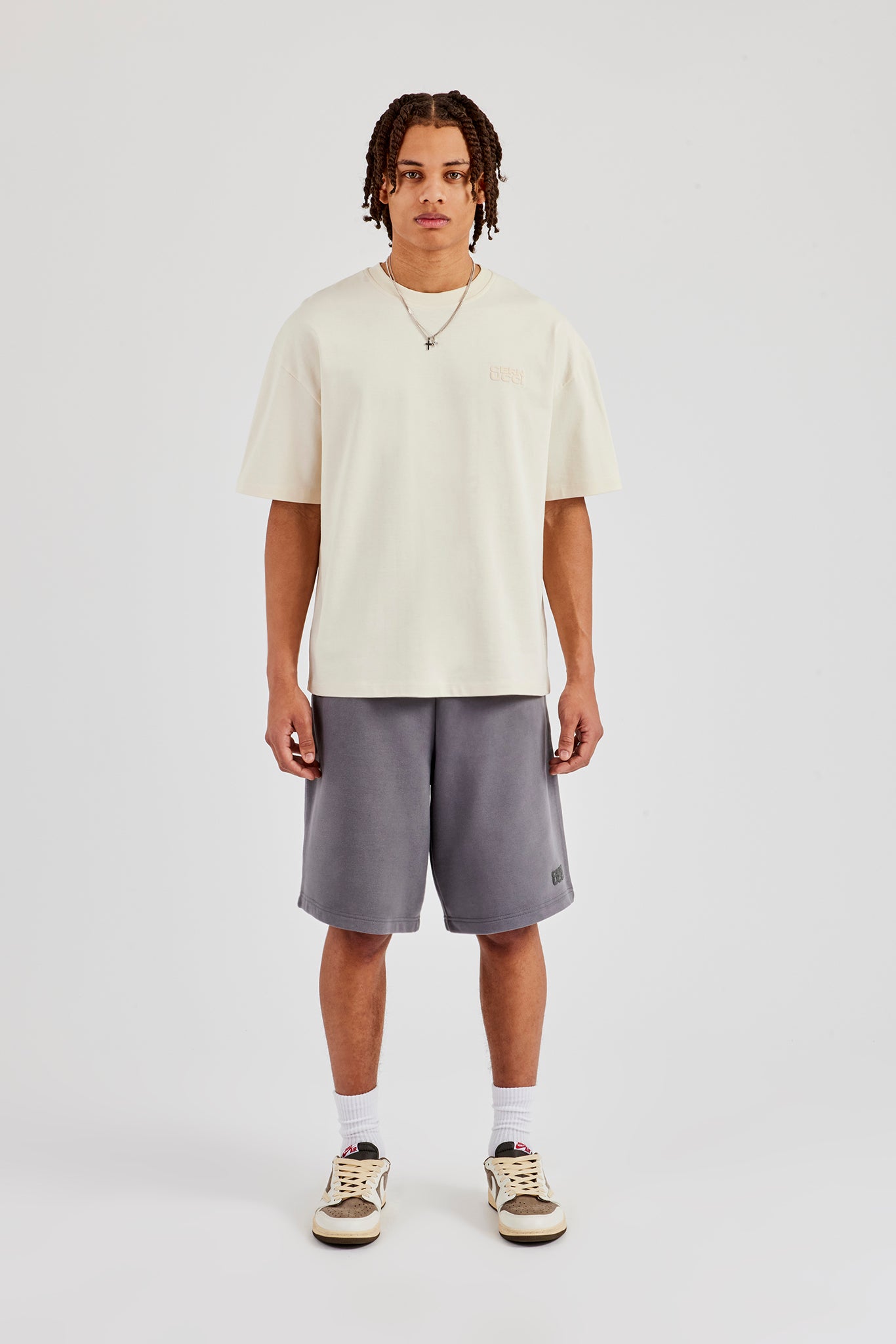 Washed Jersey Jort - Grey