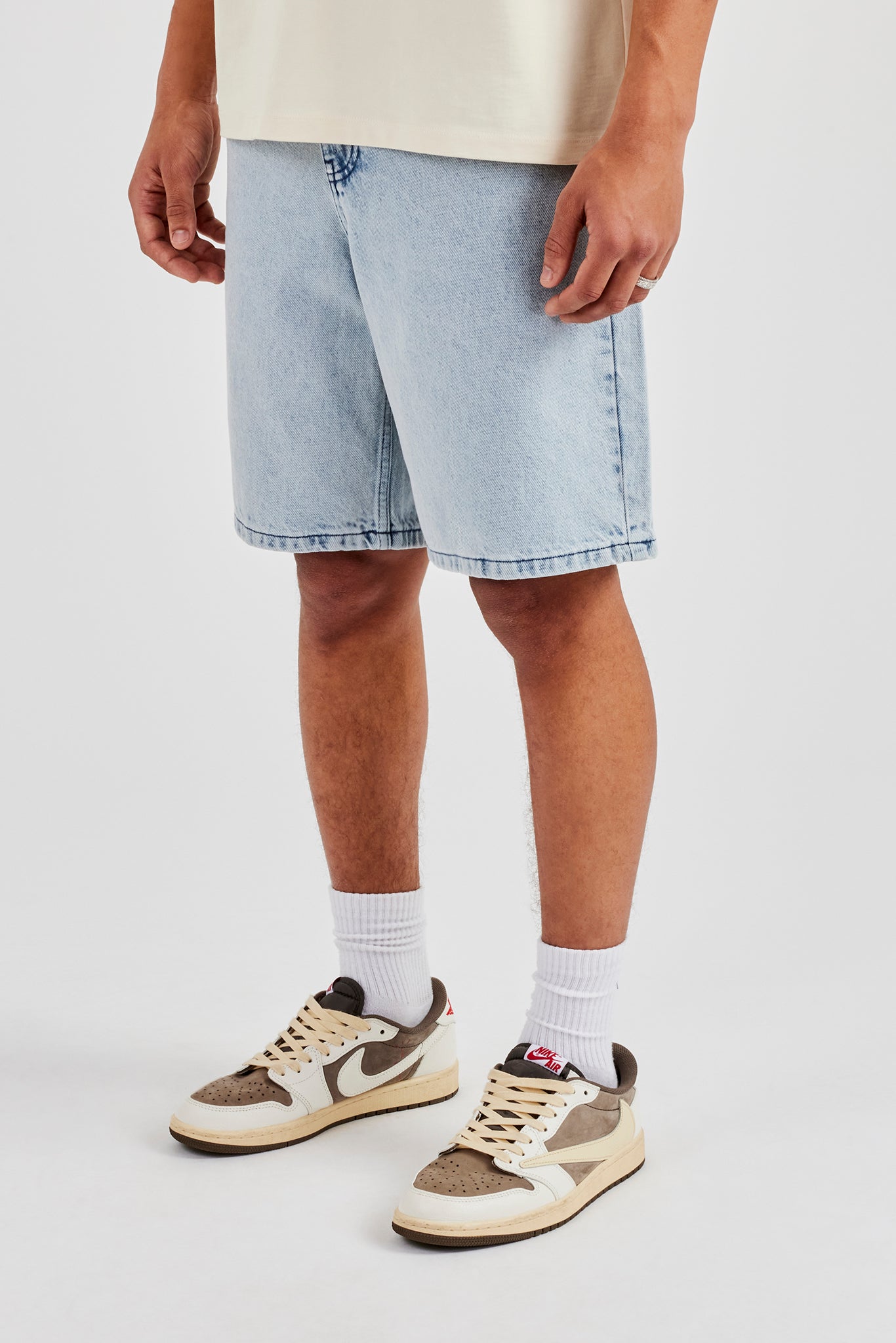 Relaxed Denim Short - Ice Blue