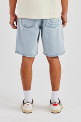 Relaxed Denim Short - Ice Blue