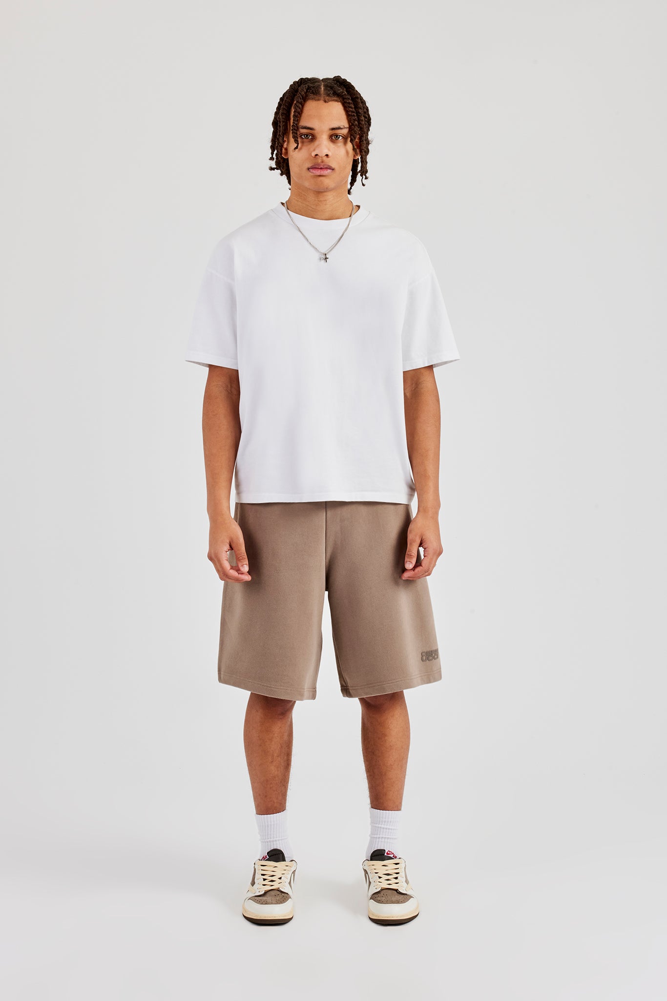 Washed Jersey Jort - Taupe