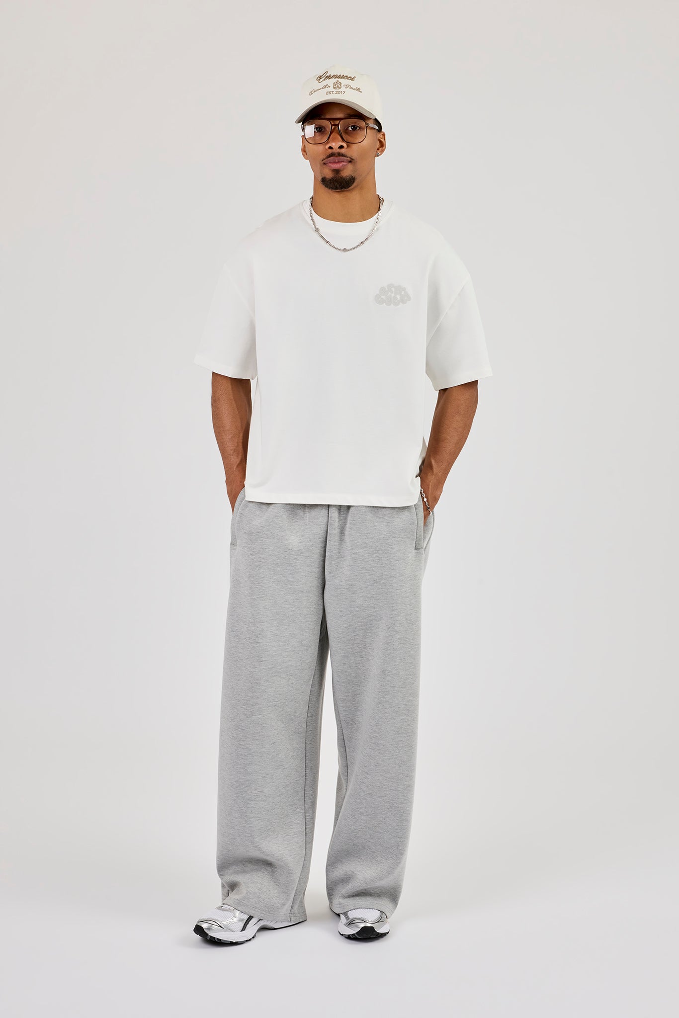 Cernucci Chain Stitch Boxy T-Shirt - Off White