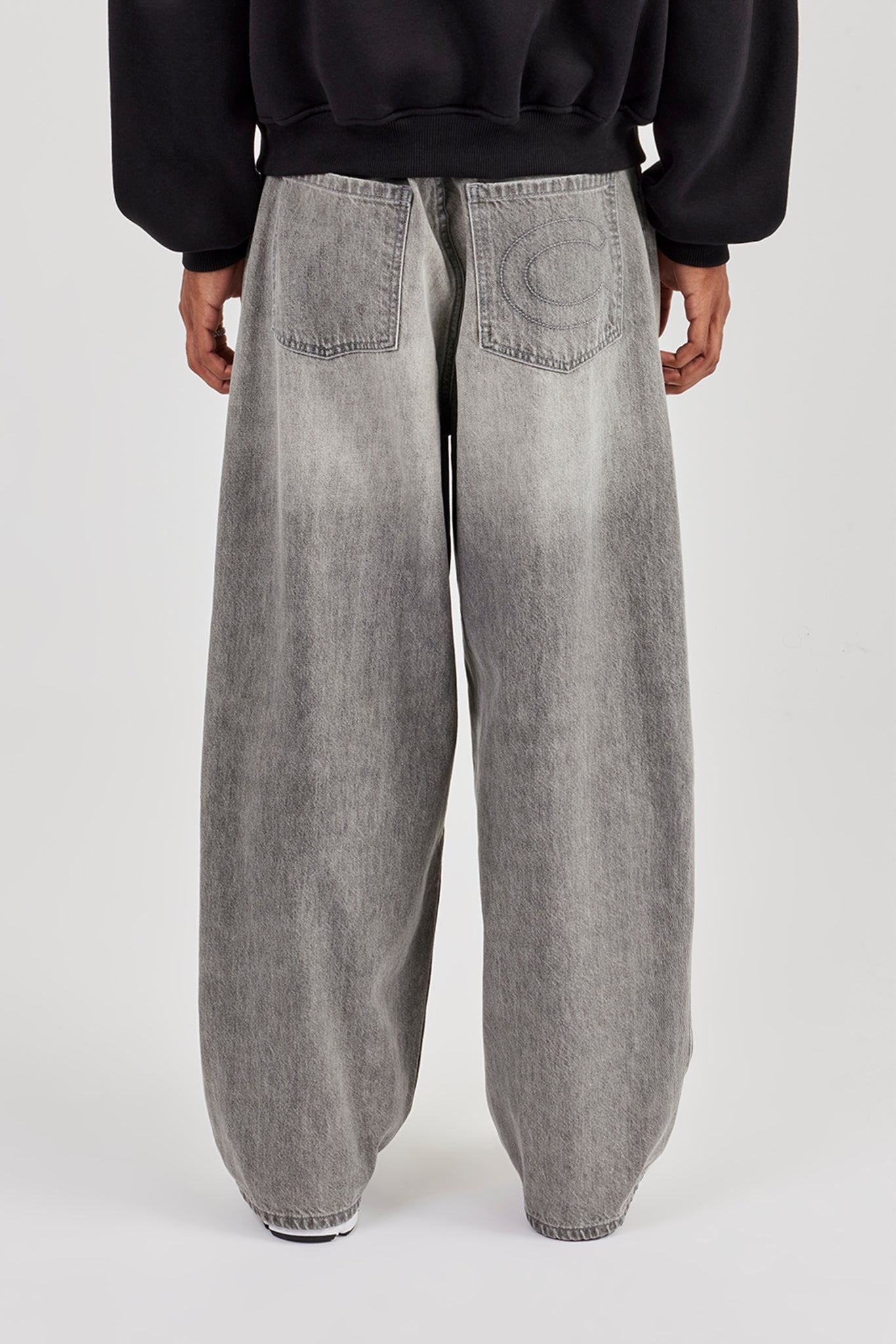 Super Baggy Jeans – Graue Waschung