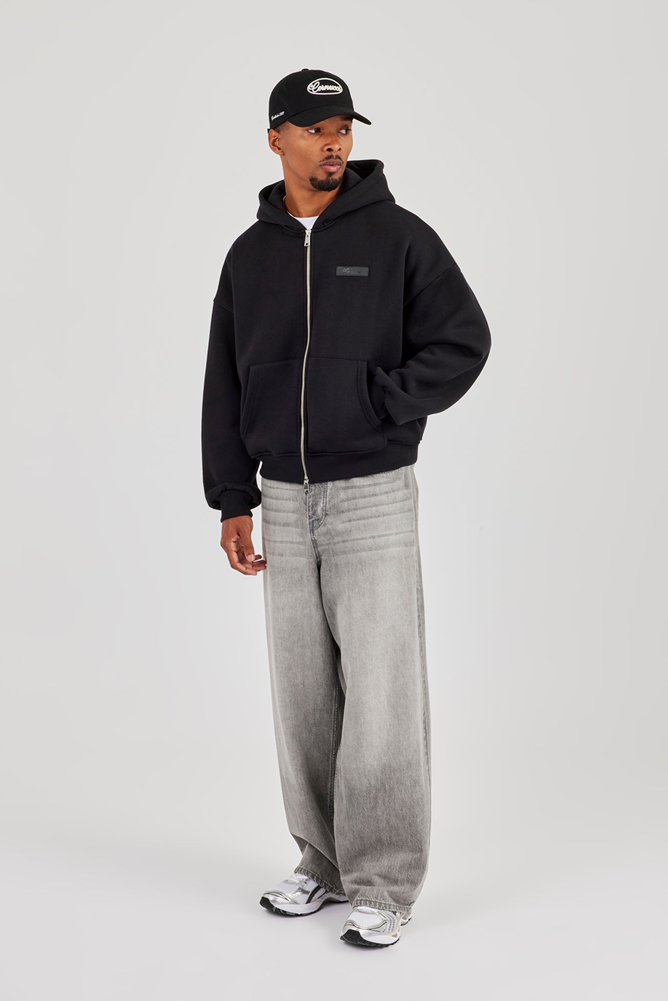 Super Baggy Jeans – Graue Waschung