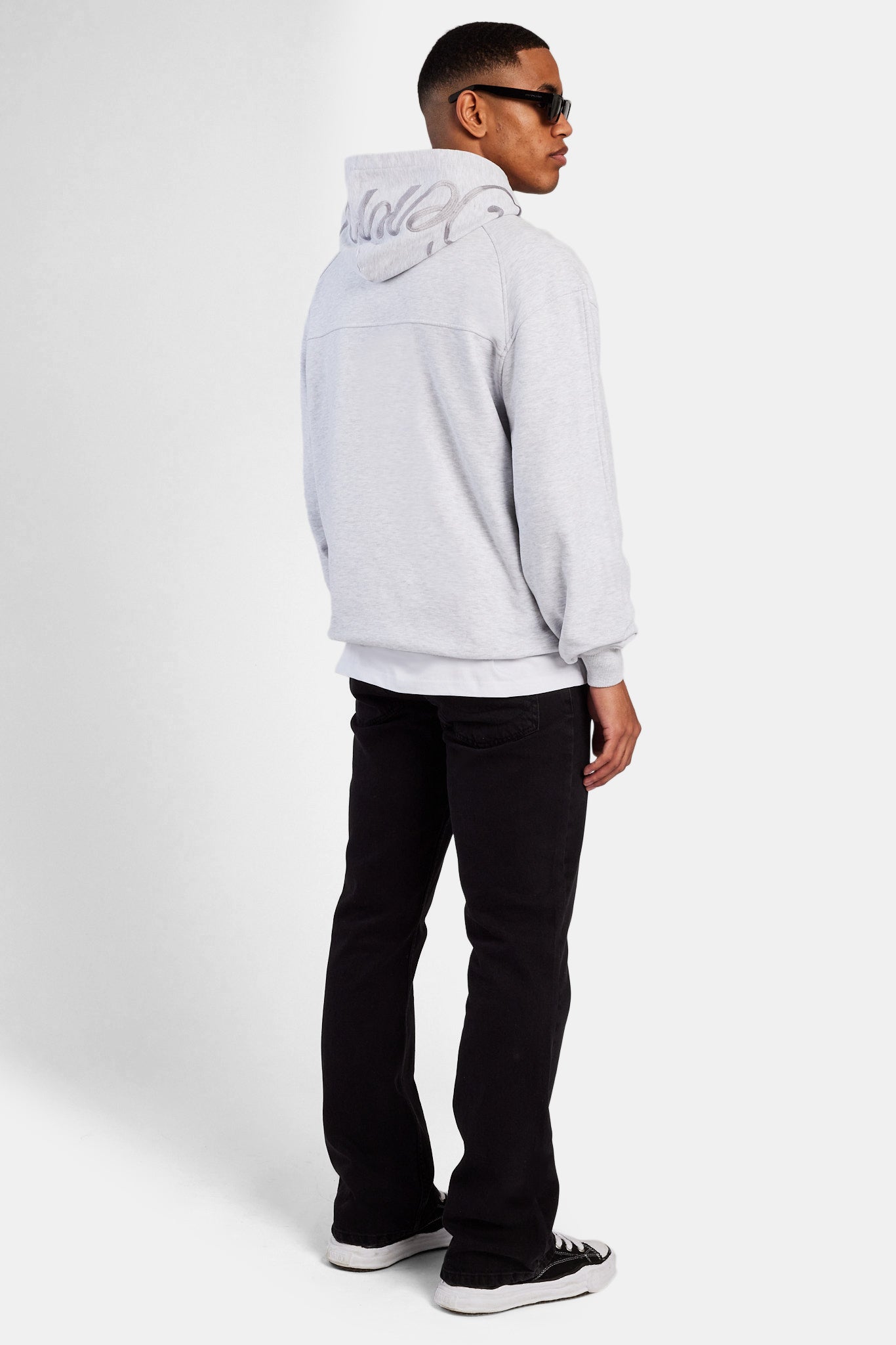 Slim Fit Flare Jeans mit C - Verwaschenes Schwarz