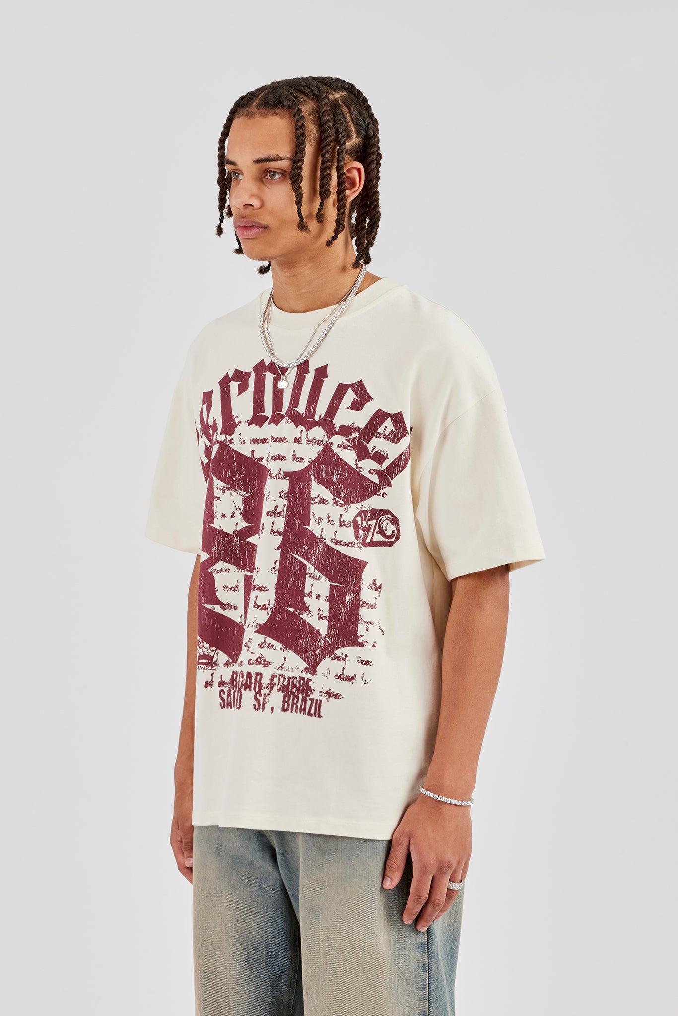 Oversized Printed T-Shirt - Ecru