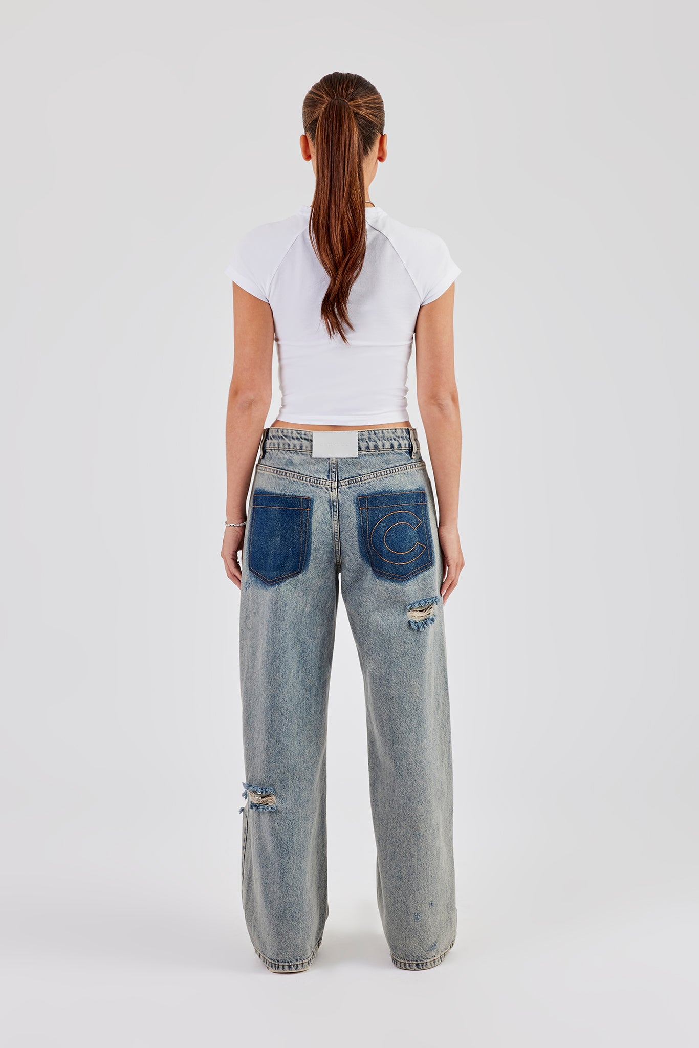 Shadow Pocket Baggy Jean - Antique Wash