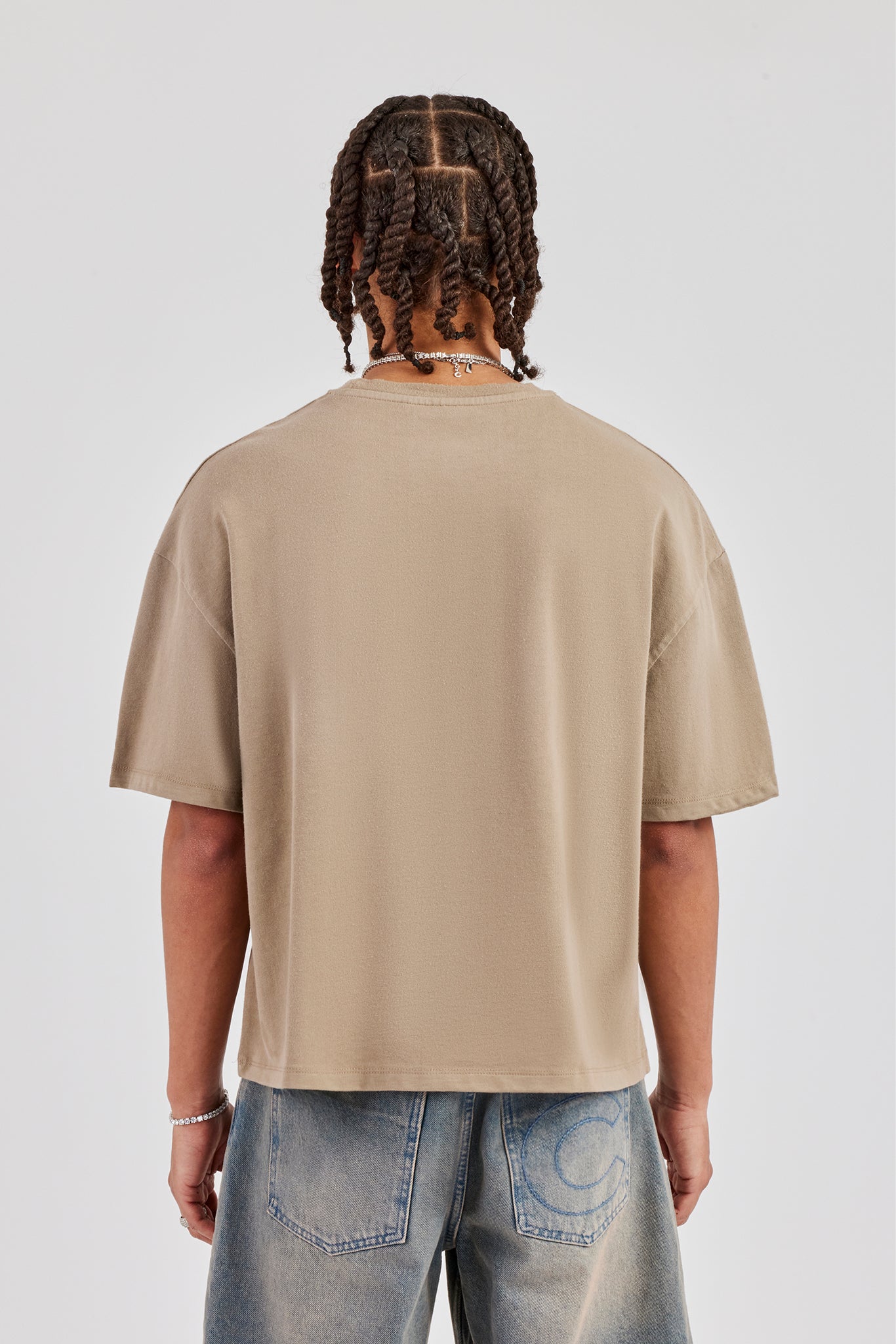 Cernucci Print Boxy T-Shirt - Taupe