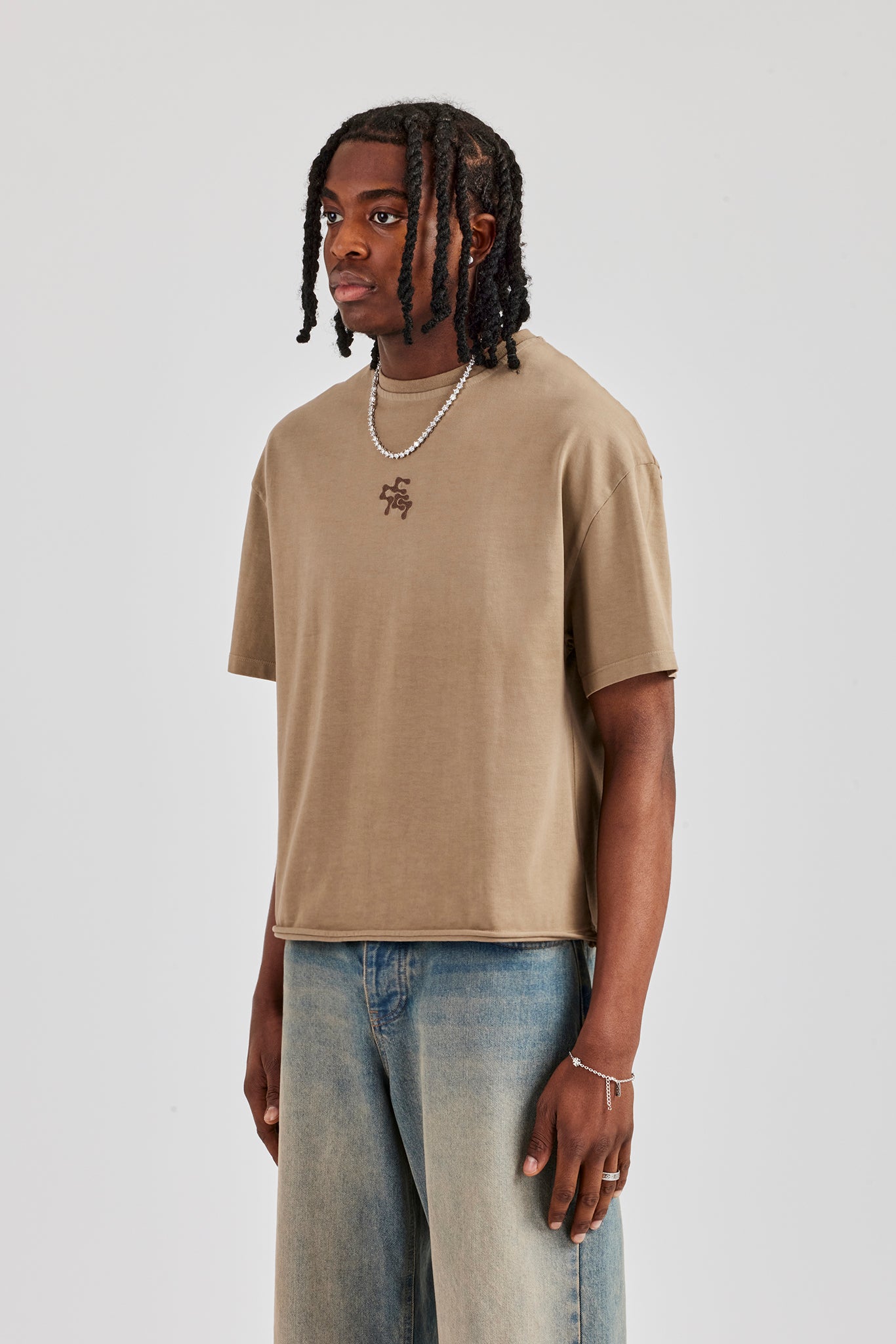 Boxy Chain Stitch T-Shirt