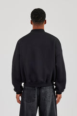 Bomberjacke mit Logo-Tab – Schwarz