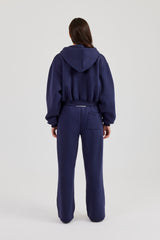 Studios Taping Kastenförmiger Hoodie mit weitem Bein Jogginghose – Marineblau