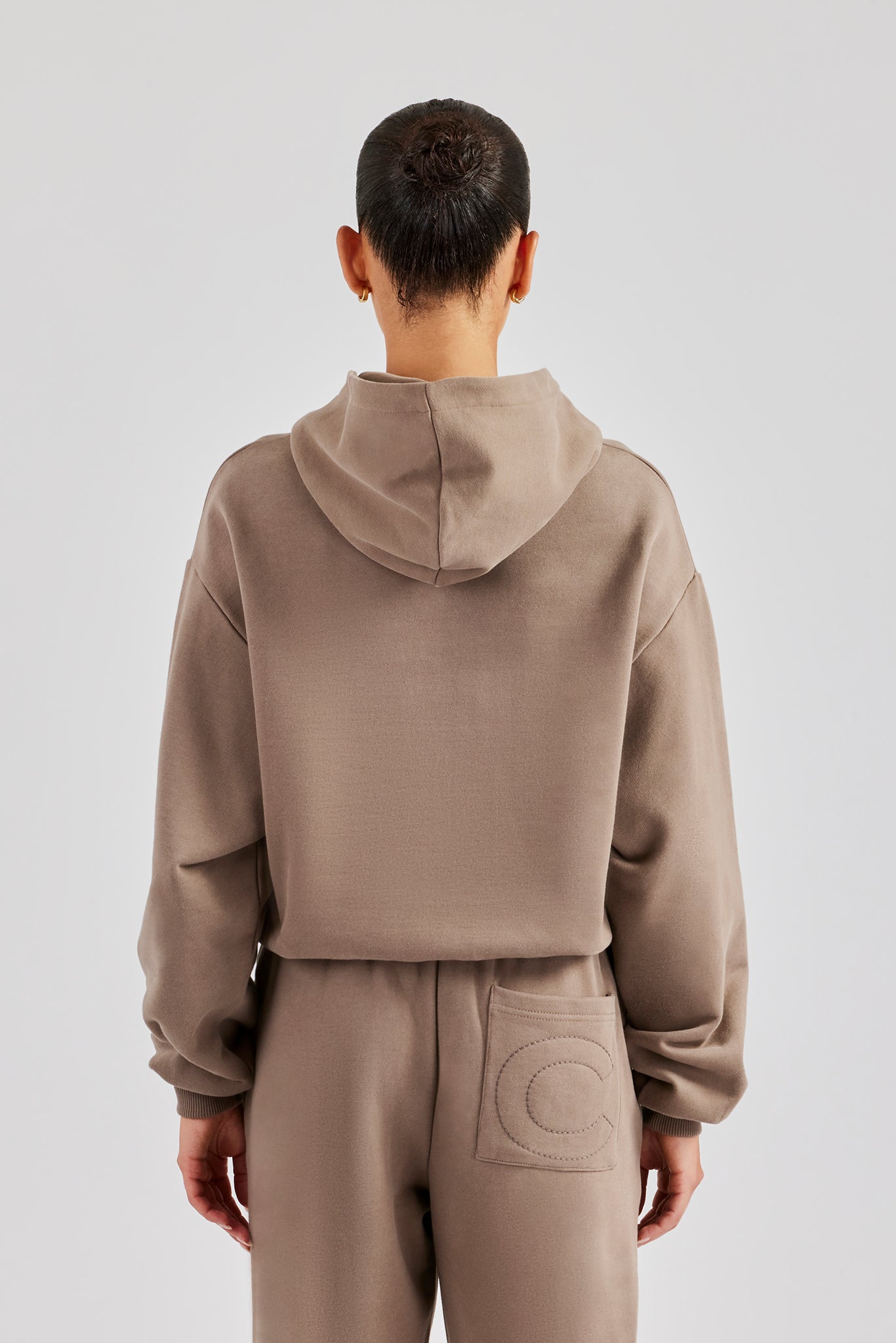 particle beige hoodie