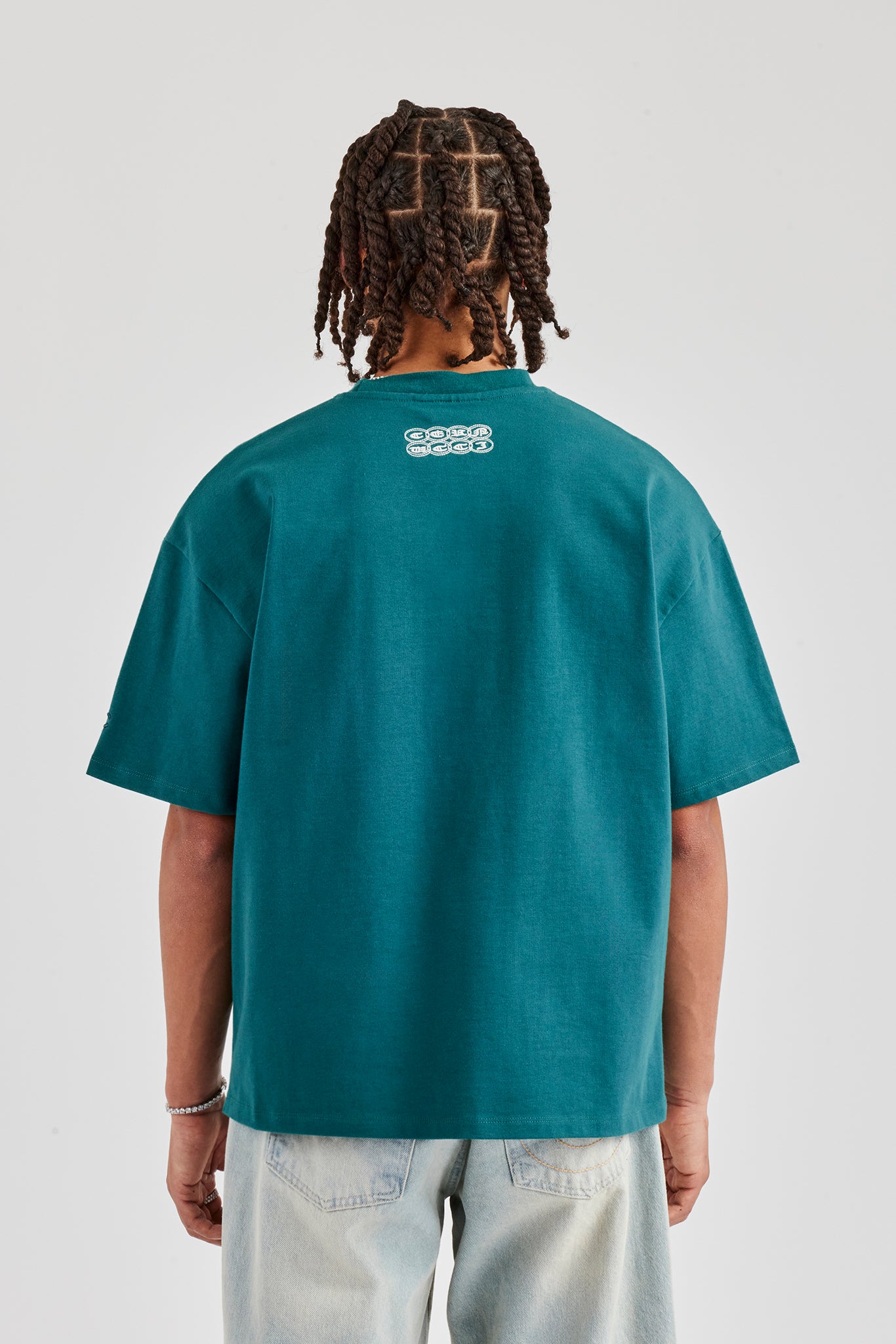T-Shirt mit CC-Kette im Boxy Fit - Grün