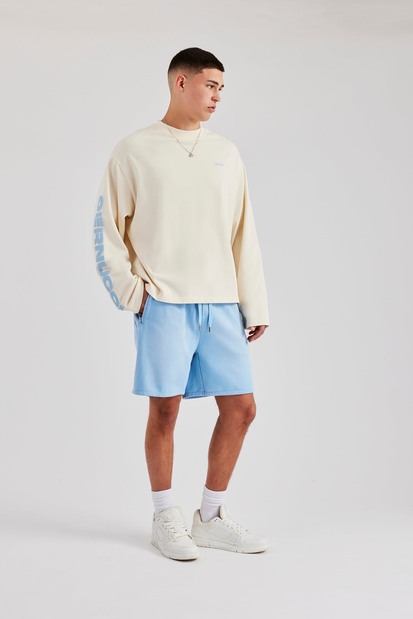 Langarm-T-Shirt mit Ärmeldruck