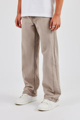 Embossed Relaxed Jean - Washed Stone