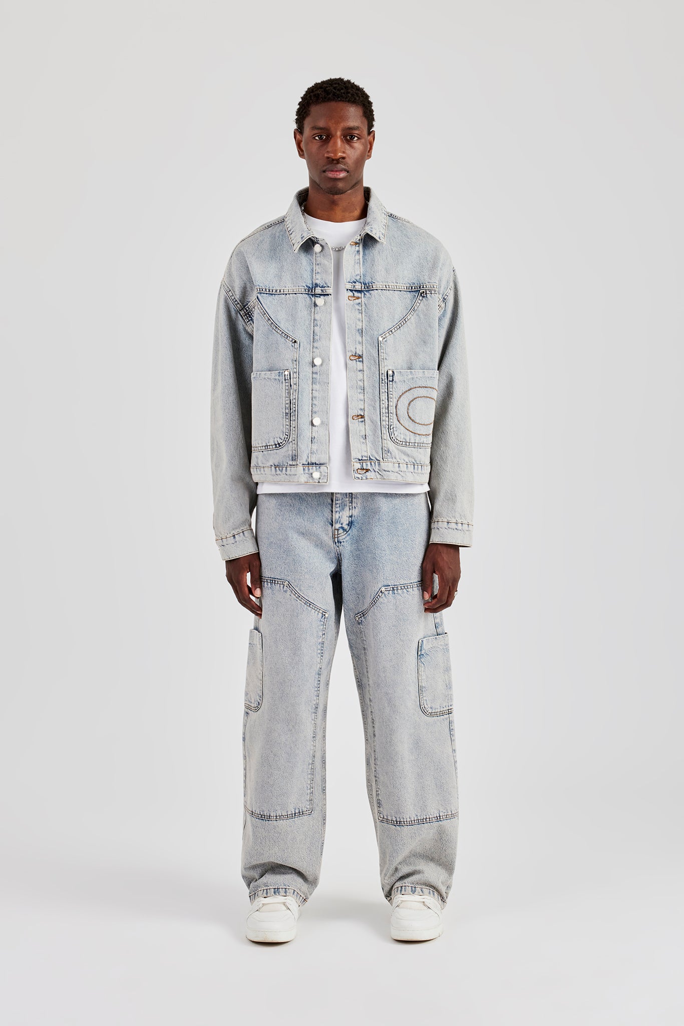 Baggy Carpenter Detail Jean - Antique Wash