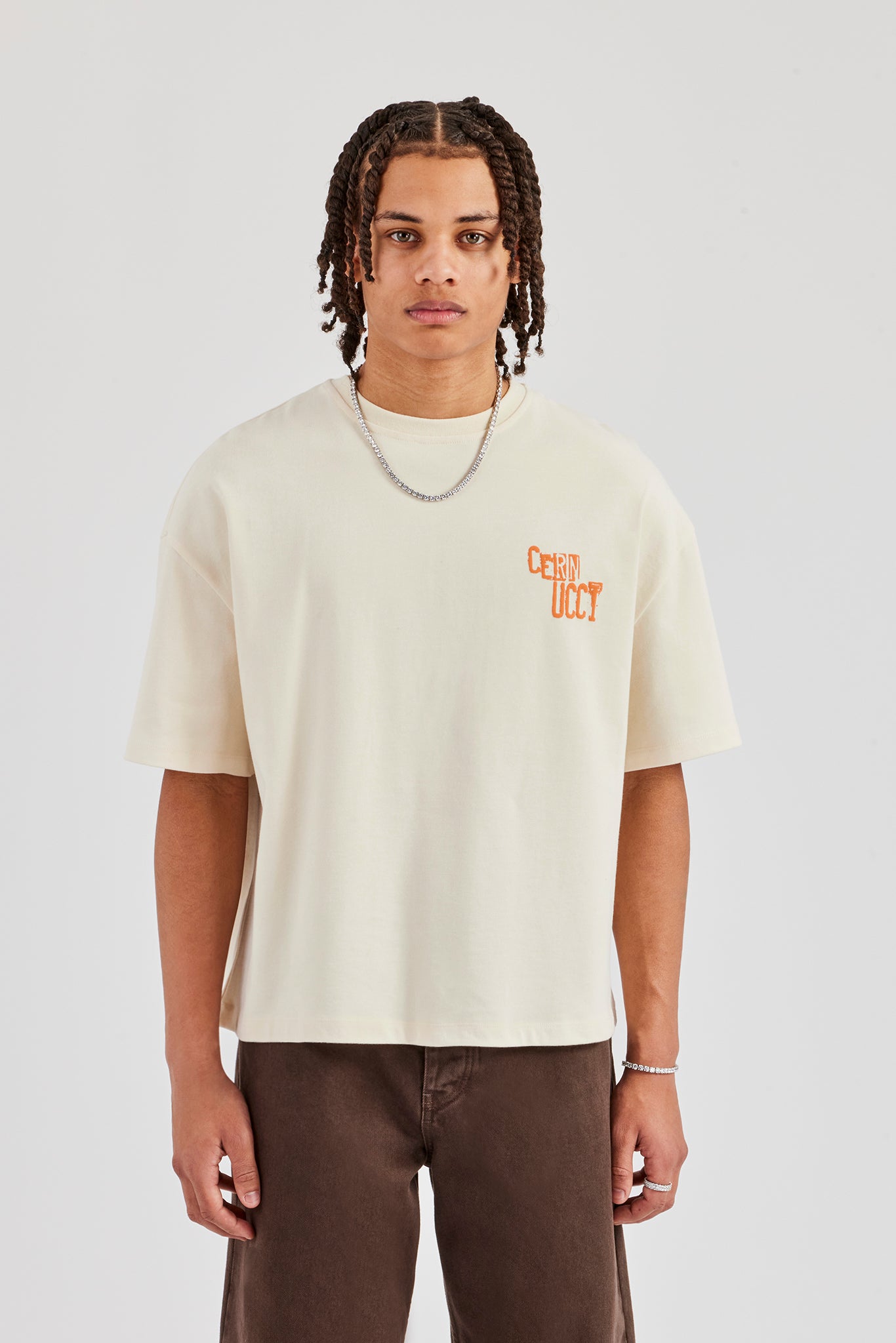 CCC Back Print Boxy T-Shirt - Off White