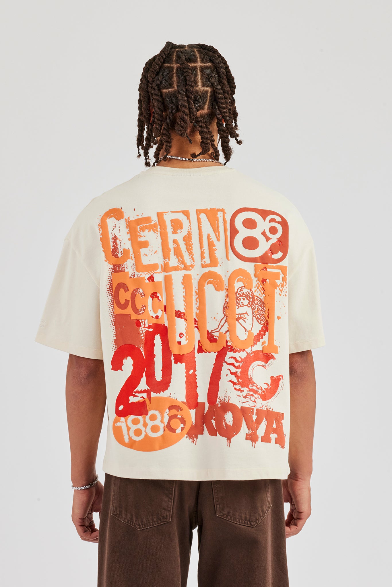 CCC Back Print Boxy T-Shirt - Off White