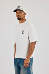 86 Back Print Boxy T-Shirt - Off White