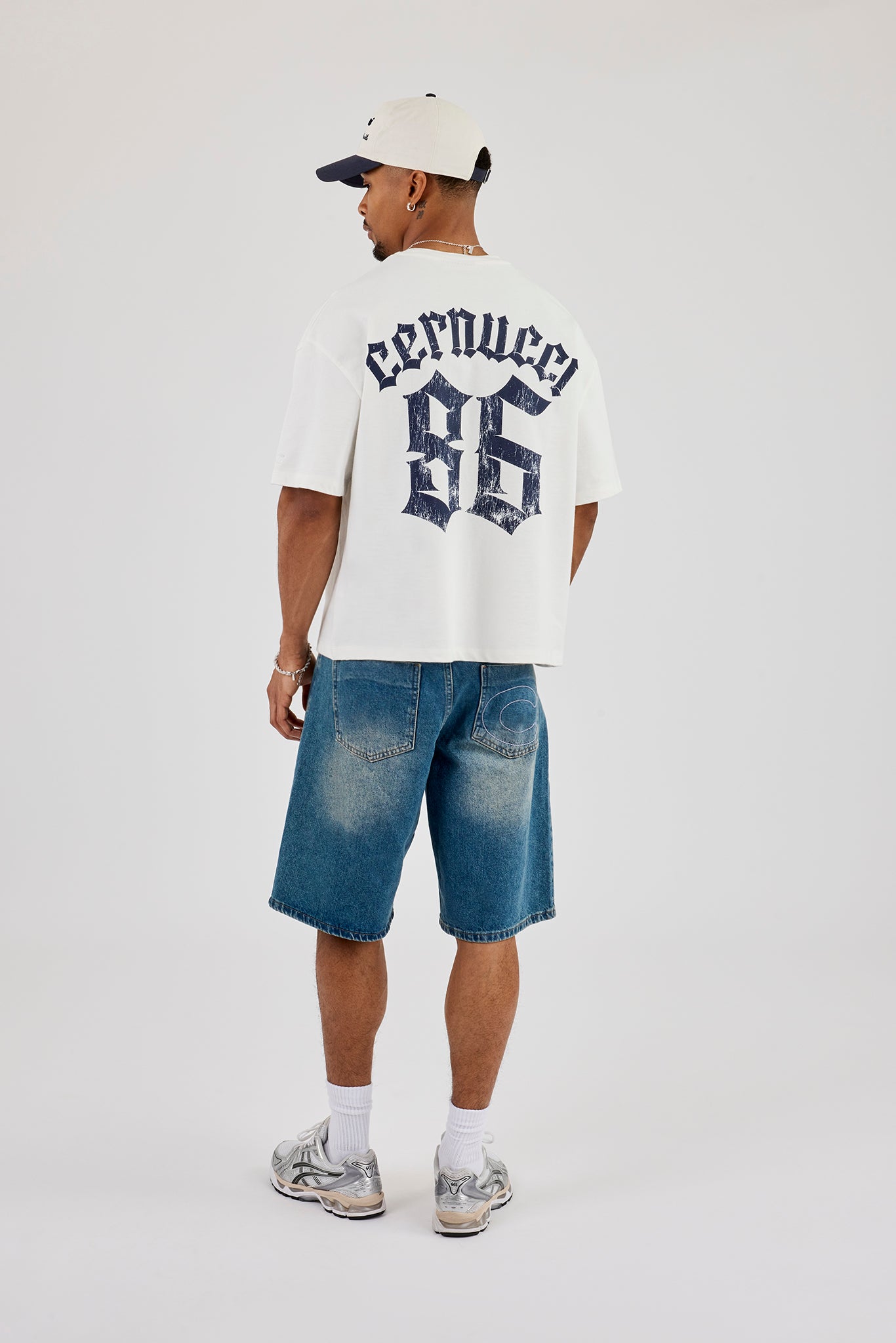 86 Back Print Boxy T-Shirt - Off White