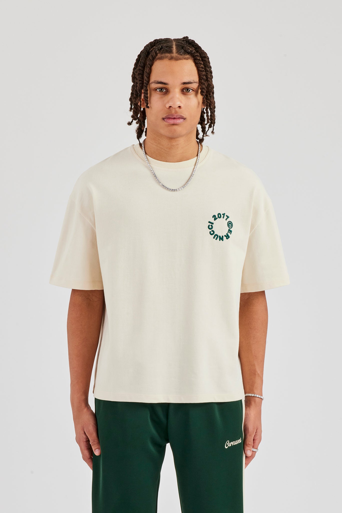 1886 Back Print Boxy T-Shirt - Off White