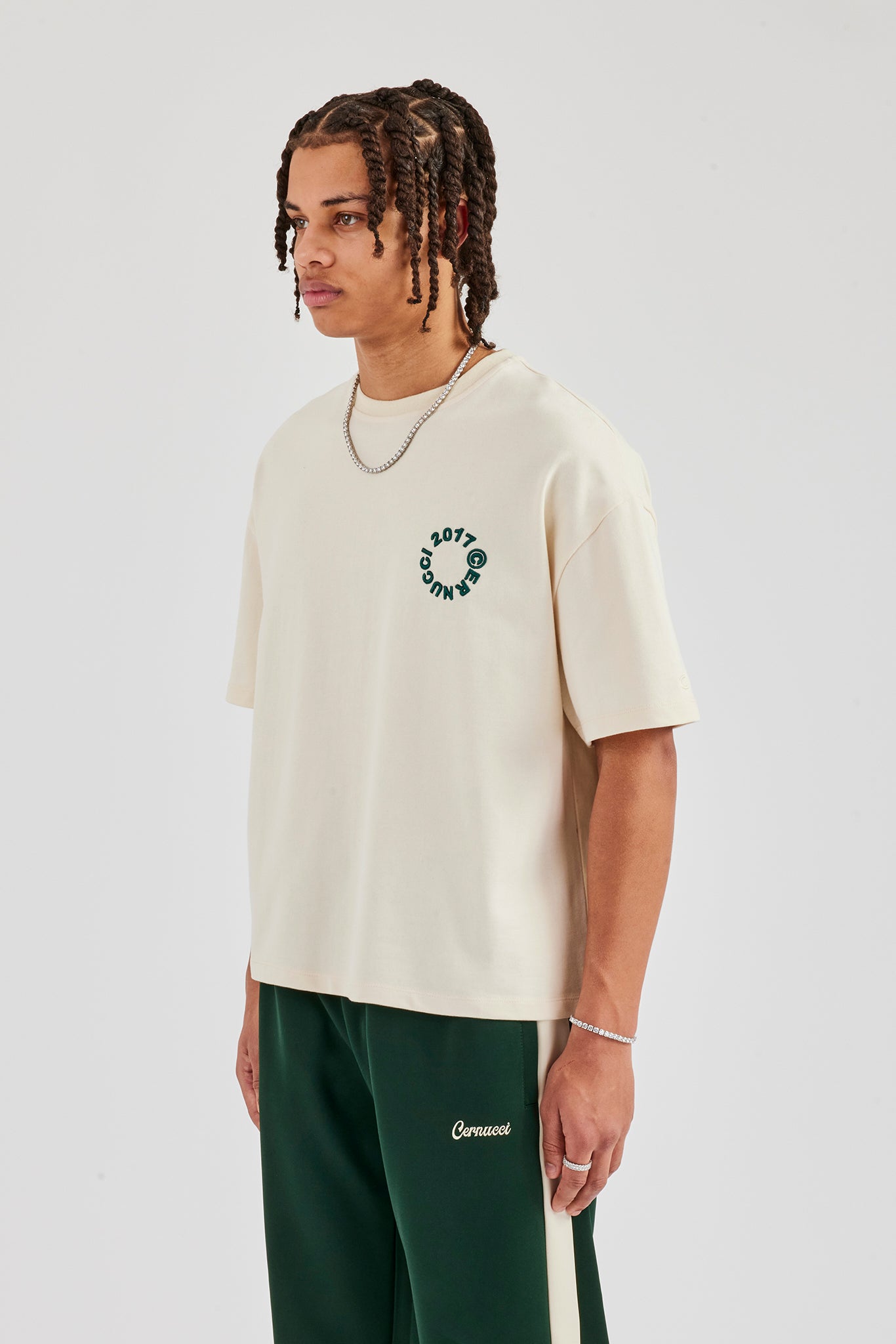 1886 Back Print Boxy T-Shirt - Off White