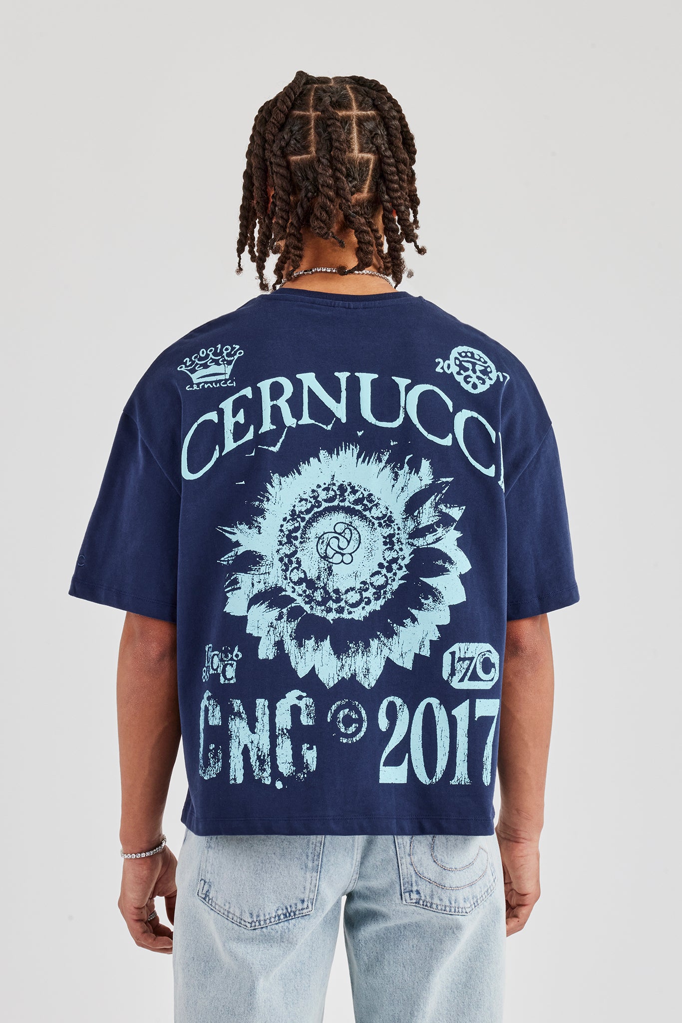 CNC 17 Boxy T-Shirt - Navy Blue