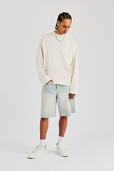 Denim Bermuda Jorts - Bleach Wash