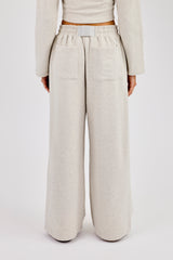 Super Baggy Wide Leg Jogger - Grey Marl