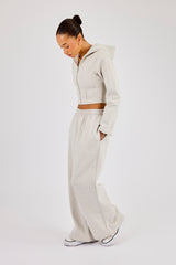 Super Baggy Wide Leg Jogger - Grey Marl