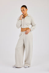 Corset Zip Through Hoodie - Ash Grey