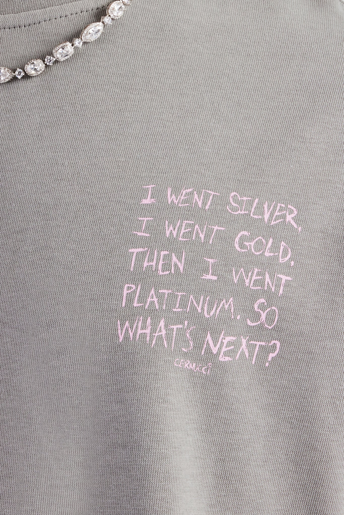 Platinum Back Quote Oversize-T-Shirt - Anthrazit