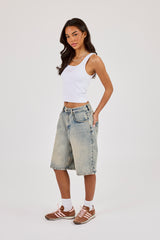 Logo Print Ribbed Vest - White