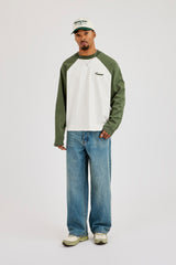 Long Sleeve Cernucci Diamonds Raglan T-Shirt - Green