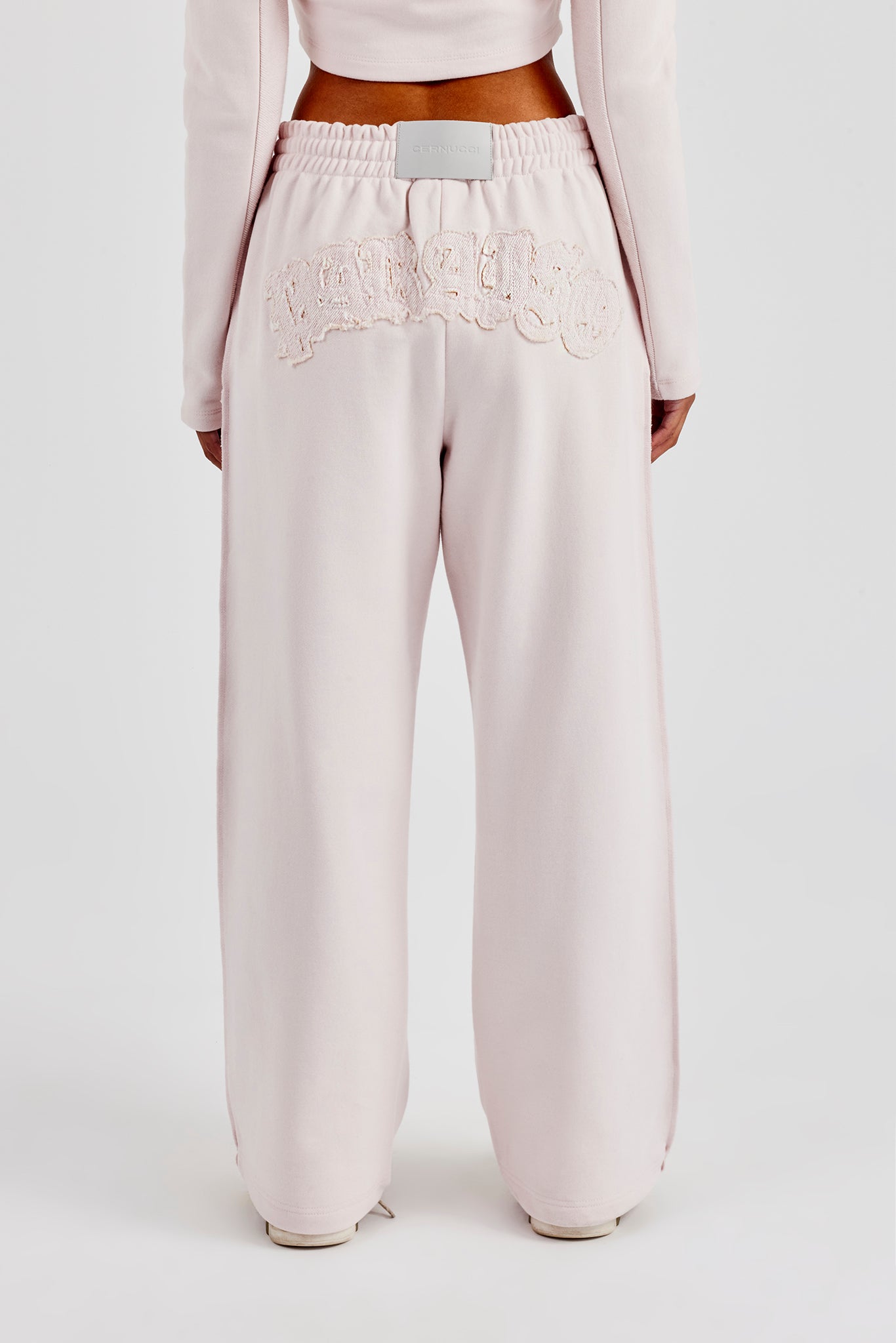 Paraiso Applique Wide Leg Jogger - Light Pink