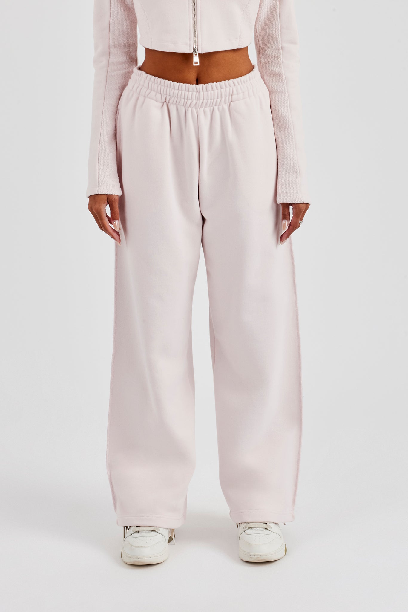 Paraiso Applique Wide Leg Jogger - Light Pink