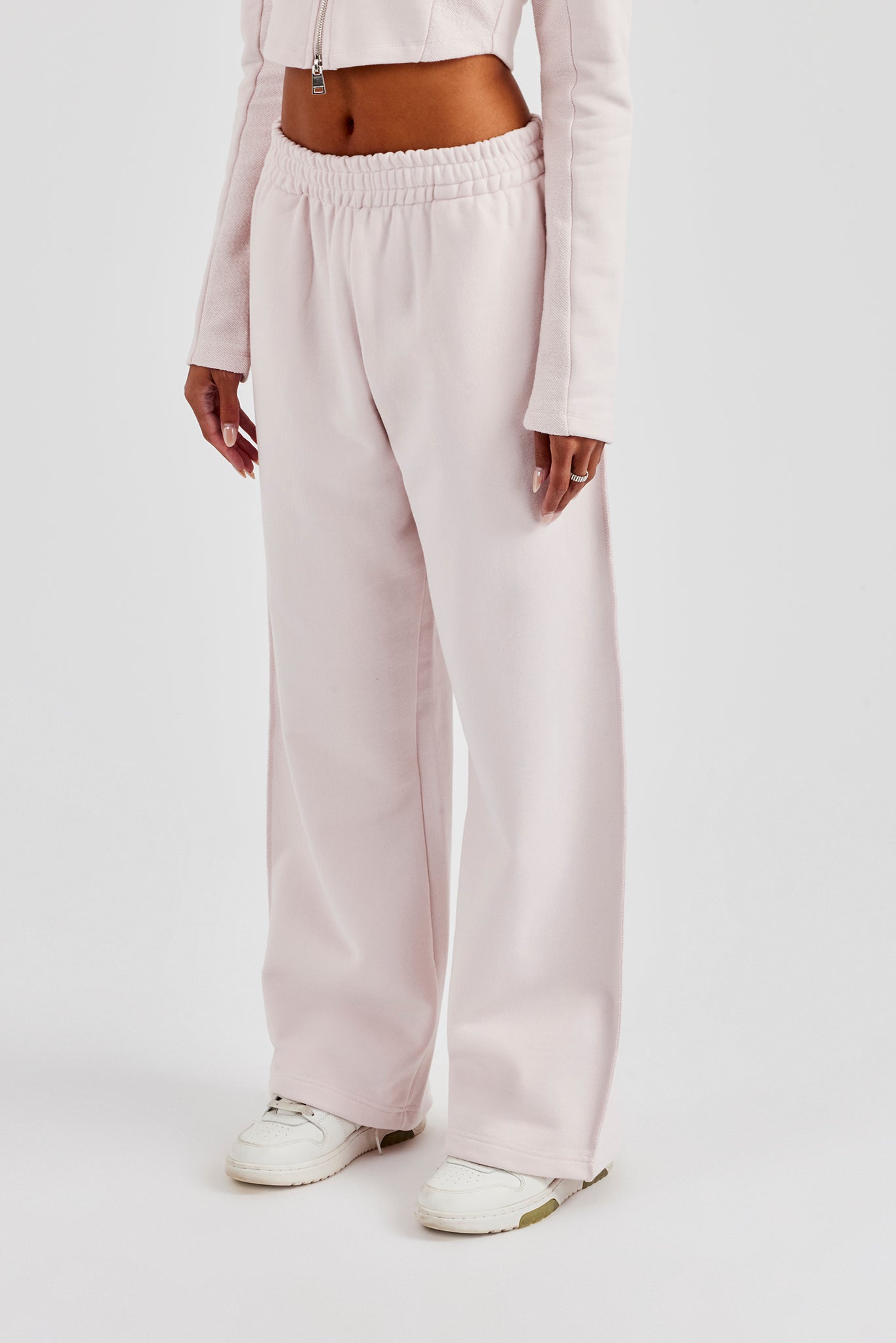 Paraiso Applique Wide Leg Jogger - Light Pink