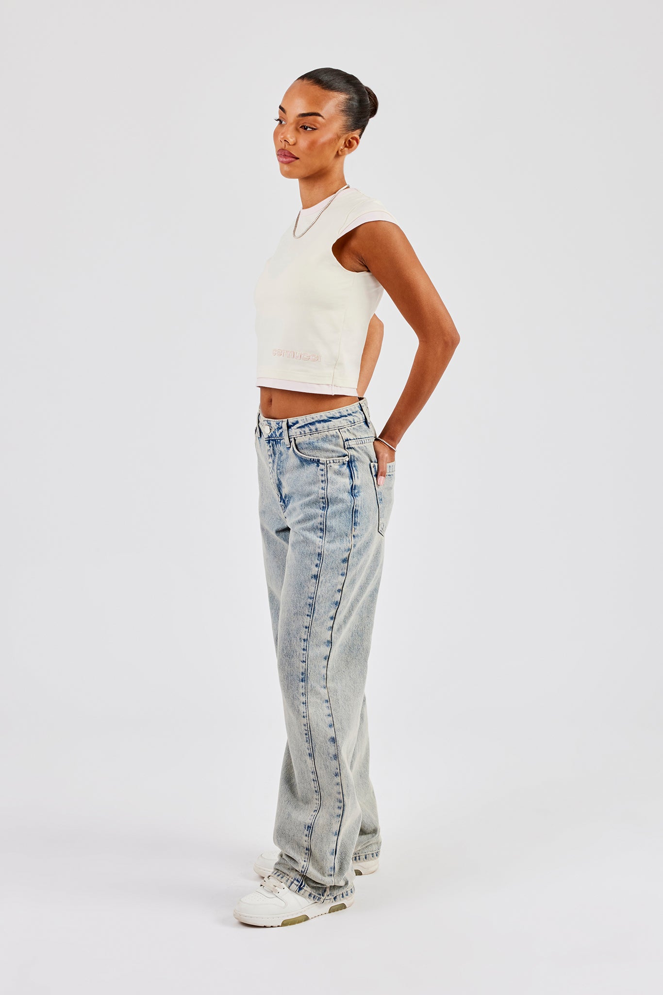 Relaxed Seam Detail Jean - Antique Wash