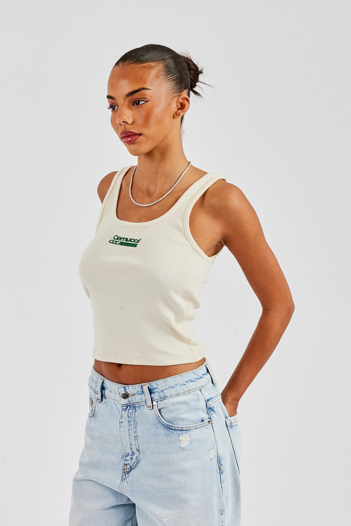 CCC Weste mit Rundhalsausschnitt - Off White