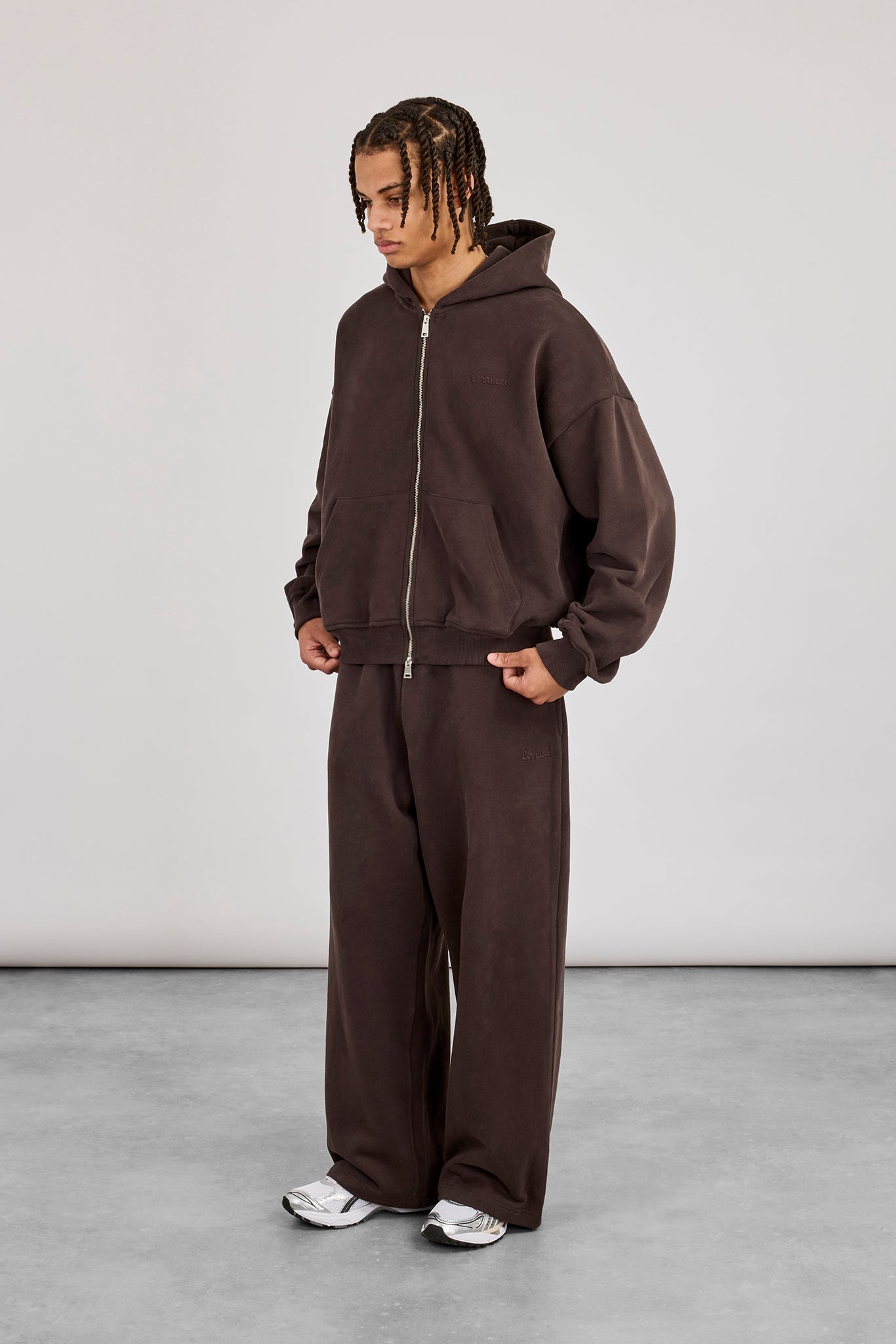 Jogginghose im Baggy-Fit- Kaffee