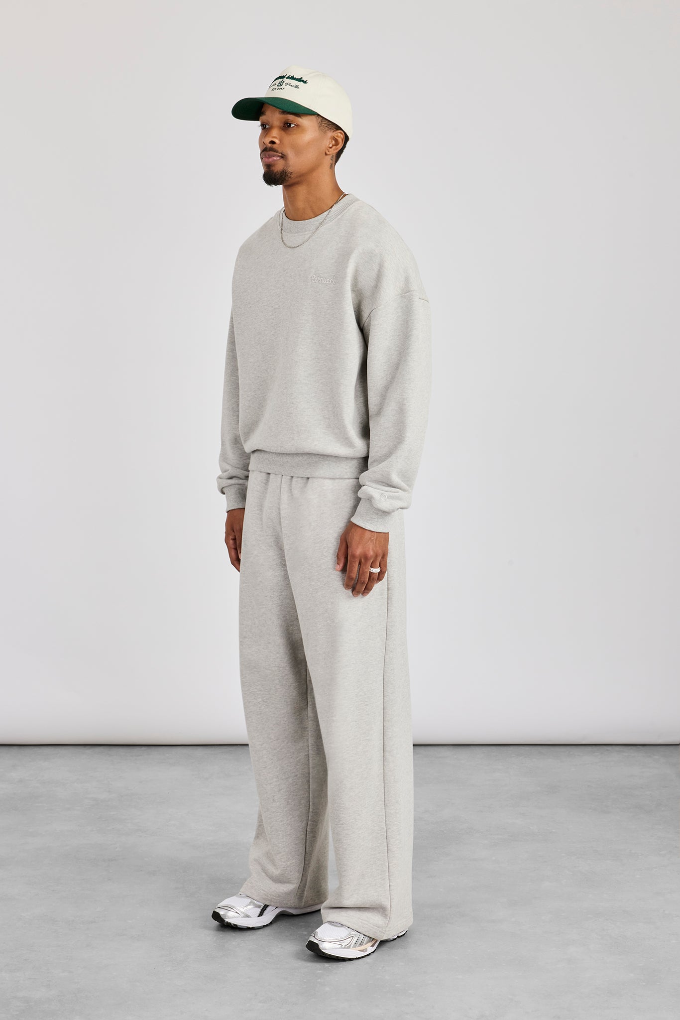 Sweater & Baggy Fit Jogger - Grey Marl | Mens Sets | Shop