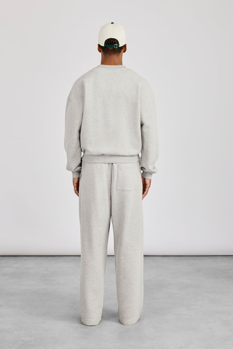 Sweater & Baggy Fit Jogger - Grey Marl