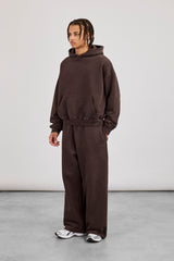 Boxy Hoodie für Herren - Kaffee